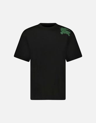 Burberry Mens Burberry Graffiti Equestrian Knight T-Shirt in Black - Size: 36