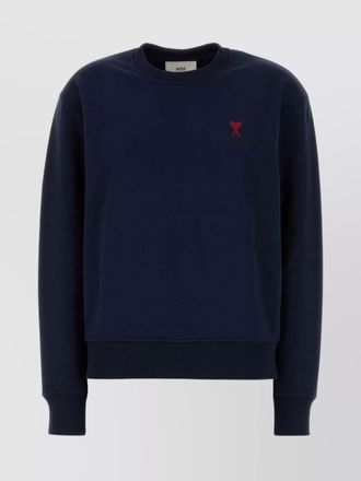 Ami cotton logo-embroidered sweatshirt