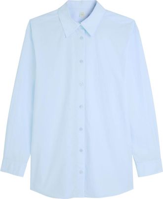 Toteme Classic Tumbled Cotton-poplin Shirt - Light Blue - 32 (UK4 / Xxs)