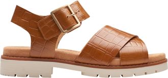 Clarks Womens Orinoco Cross Sandal, Tan Interest, 5.5 UK
