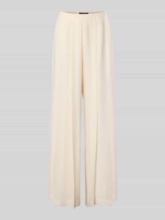 s.Oliver Black Label Weite Hose mit Bundfalten in Sand, Gr&ouml;&szlig;e 34