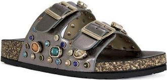 Azalea Wang Bayleaves Sandal in Pewter at Nordstrom, Size 7.5