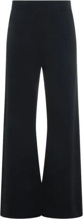 Max Mara Pantaloni a gamba ampia - Dames - Wijde Broeken - Blauw - M - Broeken