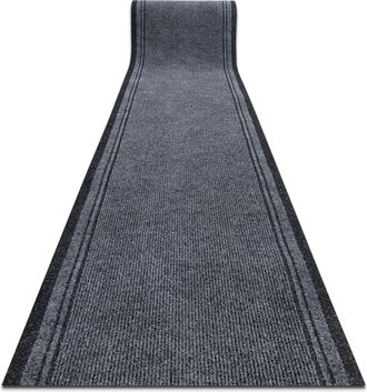RugsX Rugsx - Felpudo Alfombra De Pasillo Con Refuerzo De Goma M&aacute;laga Gris 2107 100 Cm Grey 100x1000 Cm