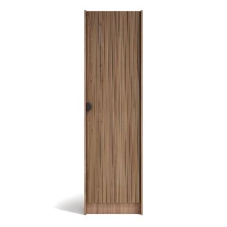 HERDASA Zapatero melamina nogal puerta impresi&oacute;n vallado nogal 175x50x24 cm