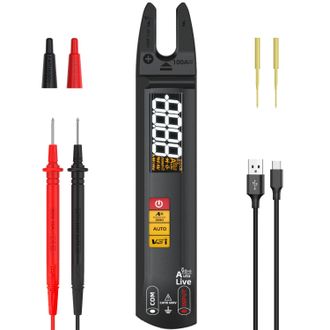 OEM Mult&iacute;metro Digital U0, Pinza Amperim&eacute;trica Totalmente Autom&aacute;tica Para Corriente Ca/cc, Voltaje, Resistencia Y Continuidad, Minidetector De Voltaje Rec