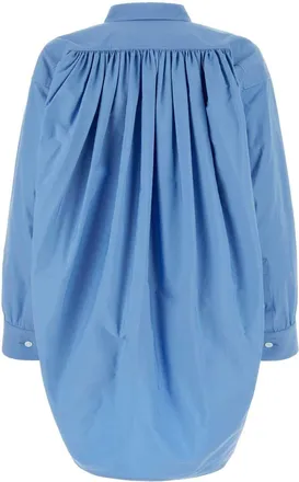 Bottega Veneta Womens Light Blue Cotton Blend Oversize Shirt Azzurro Camicie
