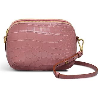 Radley London Dukes Place - Faux Croc Medium Ziptop Crossbody Bag in French Rose at Nordstrom