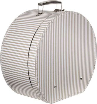 Lierys Hat Box Stripes Storage All-Year Women Hat Accessory Beige