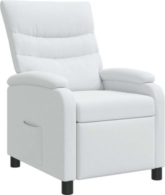 vidaXL Recliner Blanco Tela Vidaxl