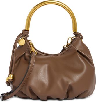 BCBGeneration Metal Handle Hobo Shoulder Bag in Chocolate at Nordstrom Rack
