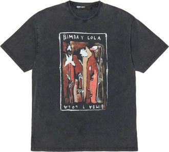 Bimba & Lola graphic-print cotton T-shirt - Grey
