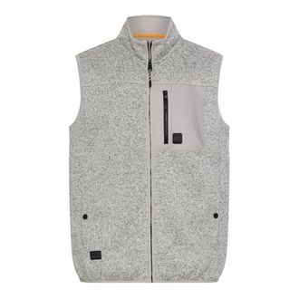 Camel Active Fleece Vest met Warme Voering - Heren - Bodywarmers - Grijs - 6XL - Katoen - Jassen
