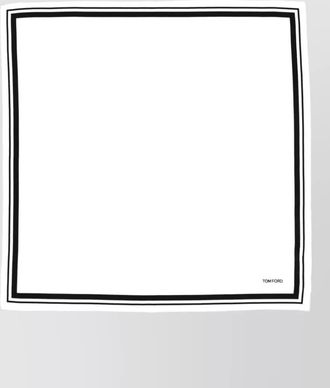 Tom Ford silk pocket square border design detail