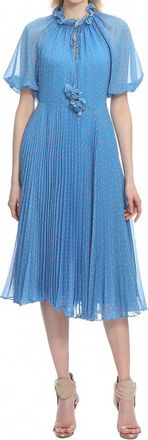 Exquise Watermelon Sleeve Pleated Midi Skirt In Original Print