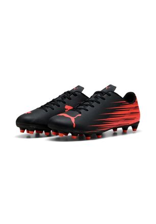 Puma Mens ATTACANTO II FG/AG Soccer Shoe, Black-Glowing RED, 9.5 UK