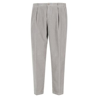 BRIGLIA 1949 Heren, Broeken, Grijs, Maat: L Corduroy