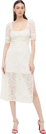 For Love & Lemons Lace Open Back Dress - Dames - Casual kleedjes - Wit - S - Polyester - Kleedjes