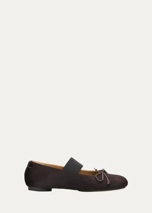 Maison Margiela Anatomic Calf Hair Mary Jane Ballerina Flats