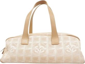 Chanel Pre-owned Handbags, female, Beige, Size: ONE SIZE Pre-owned Vintage Nylon Handbag