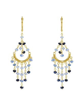 Jewelmak 14K Sapphire Earring