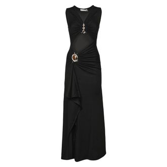 CHRISTOPHER ESBER Maxi Dresses, female, Black, Size: XS Droplet Crystal Separation Tank Dress