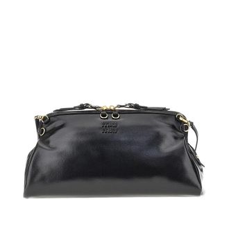 Miu Miu Shiny leather pouch with straps Woman One Size