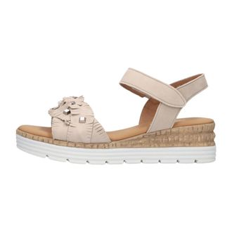 Gabor Sandalen 704 - Dames - Schoenen - Beige - Maat: 38 1/2 EU Linnen