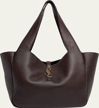 Saint Laurent Le 5 &Agrave; 7 Bea YSL Tote Bag in Deer Leather