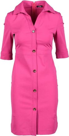 Lvl Level Vibes Level Fuchsia Fitted Cotton-Blend Mini Dress
