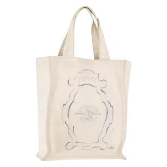 Chanel Pre-owned Tote Bags, female, White, Size: ONE SIZE Pre-owned Vintage Tote Bag