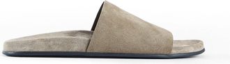 The Row High Slides in Suede