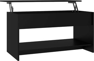 vidaXL Mesa De Centro Madera De Ingenier&iacute;a Negro 102x50x52,5 Cm Vidaxl