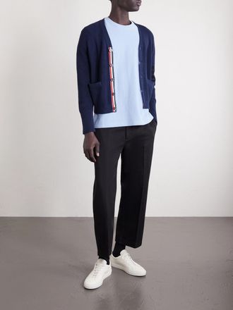 Thom Browne Striped Cotton-Piqu&eacute; T-Shirt