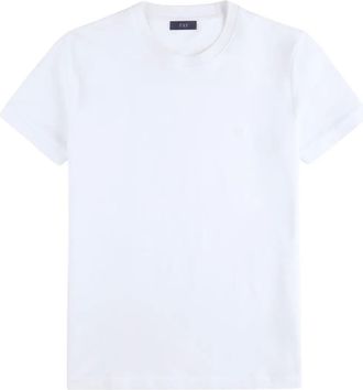 Fay T-shirt in piqué - Bianco