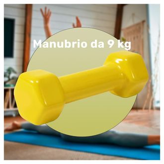 Trade Shop Trade Shop - Manubrio Singolo 9 Kg In Vinile Allenamento Esercizi Casa Palestra Workout Fit