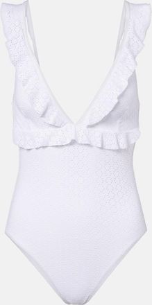 Melissa Odabash Ba&ntilde;ador Los Angeles con volantes