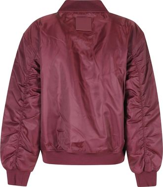 Anine Bing Leon V-Neck Ribbed Hem Bomber Jacket