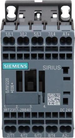 SIEMENS Contactor De Potencia 12a 4p 24v Cc 0z 0r S00 3rt2317-2bb40