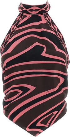 Pucci Top tipo pa&ntilde;uelo de seda con estampado Labirinto - Tops - Mujer - Multicolor - M