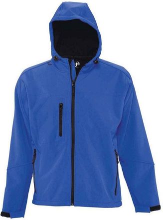 SOLS Heren Replay Soft Shell Jas met capuchon (Koningsblauw)