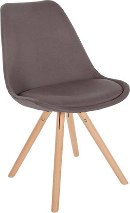 Clp Silla De Sal&oacute;n Sofia Tapizada En Tela Gris Topo Natural (redondo)