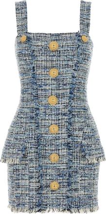 Balmain Mujer, Vestidos, Azul, Talla: S