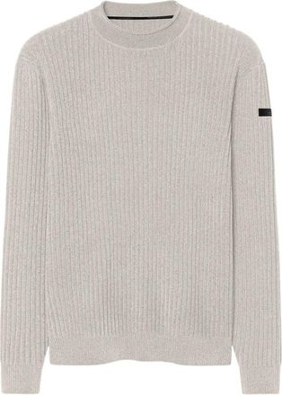 Roberto Ricci Design Velvet Rave Ronde Gebreide Trui - Heren - Ronde hals truien - Wit - M - Truien & Vesten