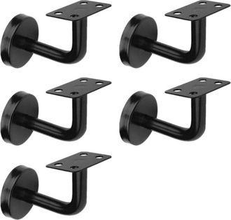 OEM Juego De 5 Soportes De Acero Inoxidable Negro Para Barandilla De Escalera, Fijaci&oacute;n Robusta Para Barandillas Interiores Y Exteriores
