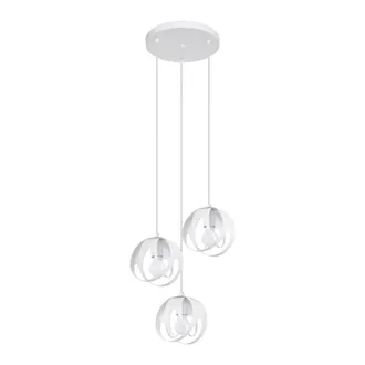 GreenIce Greenice - Sollux Lighting Tulos Plaf&oacute;n Colgante Cluster, Blanco, 3x E27