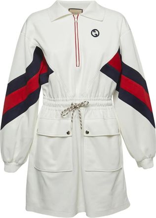 Gucci drawstring-waist mini dress - White