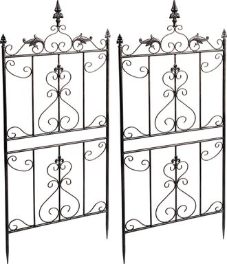 Clp Set De 2 Celos&iacute;as Myrte Espaldera Decorativa De Metal Para Plantas Trepadoras Bronce