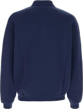 Autry Mens Navy Blue Cotton Polo Shirt Heavyjersluster Exterior: Felpe Sweater