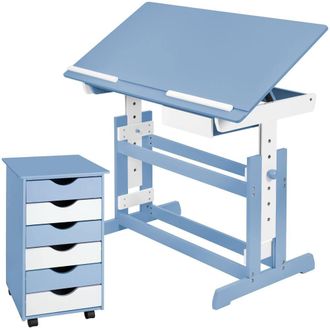 TecTake Childrens Desk in Blue